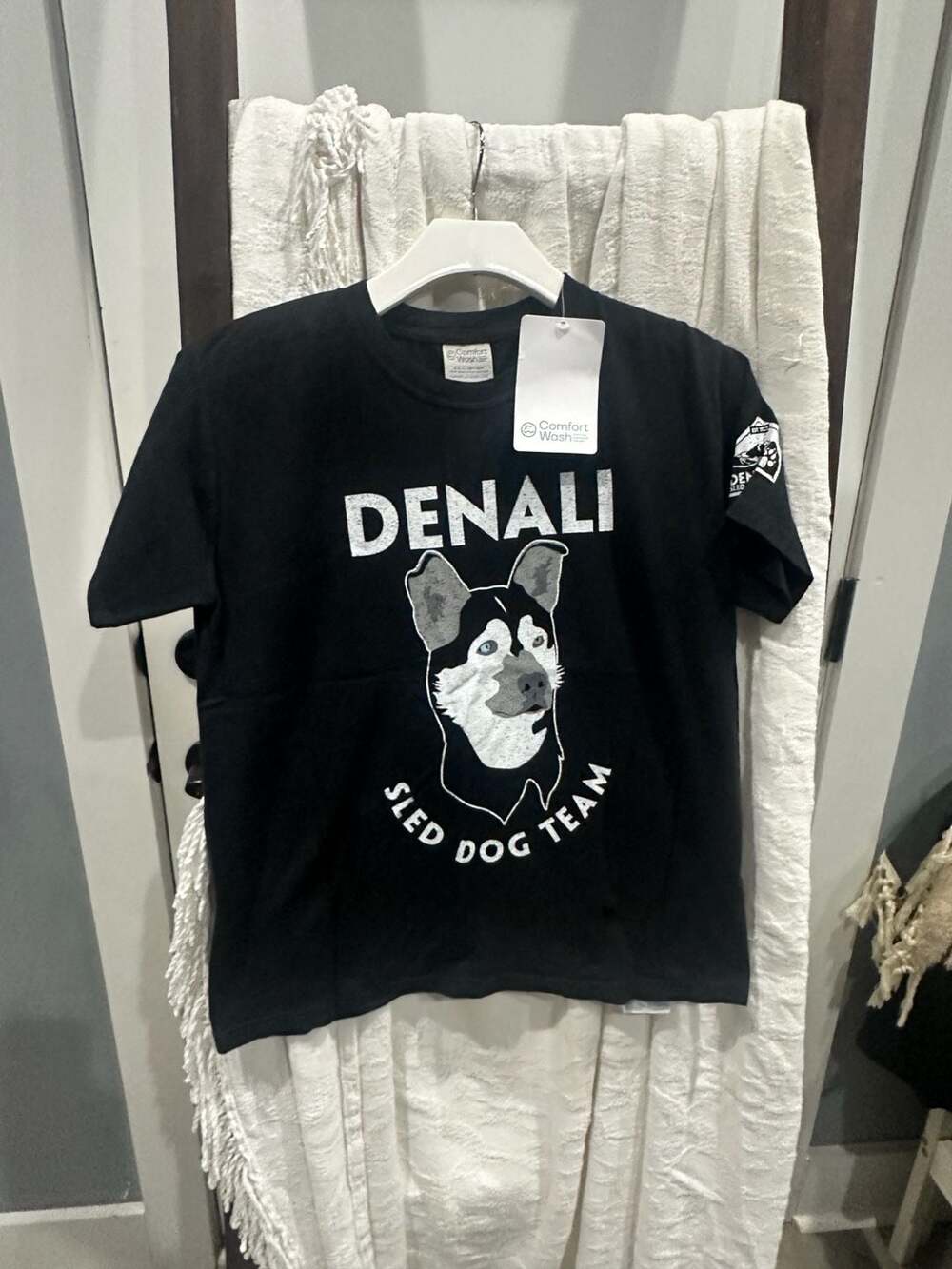 ComfortWash Denali Sled Dog Team T-Shirt Size Large Black